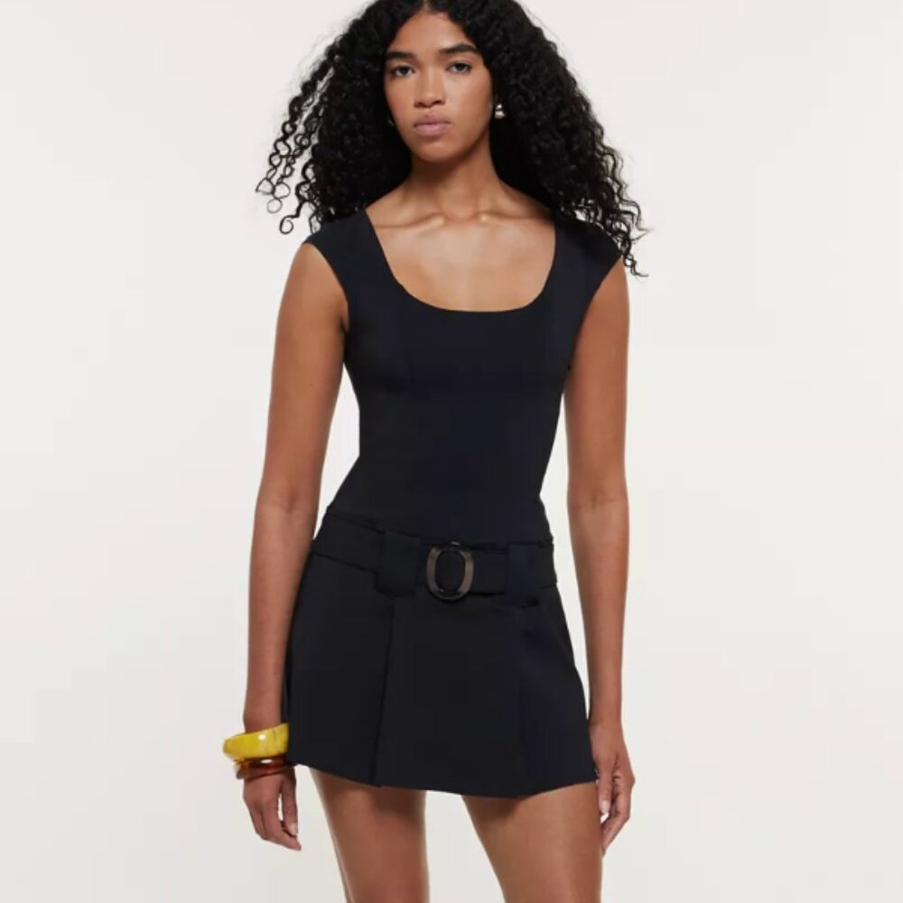 Kimchi Blue Tate Belted Drop Waist Mini Dress